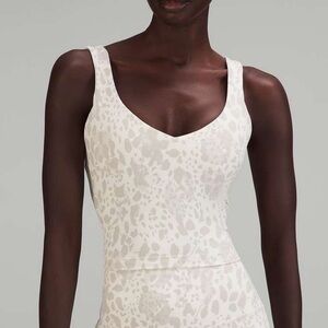 Lululemon Align Tank Cheetah Camo Antique White Multi size 6